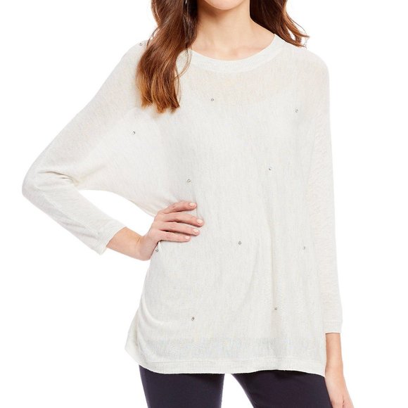 Gianni Bini Sweaters - Gianni Bini White Studded Mollie Sweater .NWT!